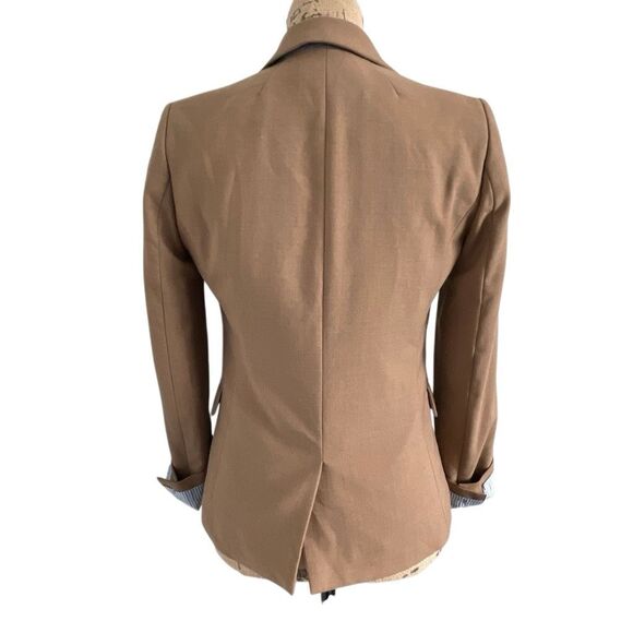EUC! J. Crew Wool Tan Camel Schoolboy Blazer - Size 0 - Picture 8 of 12